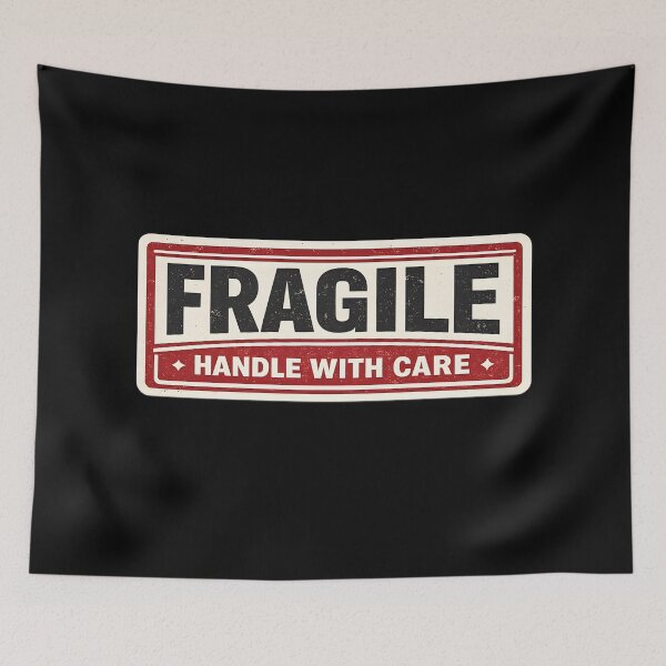 Item preview, Fragile Handle With Care Vintage Warning Label Design designed and sold by ShineEyePirate.