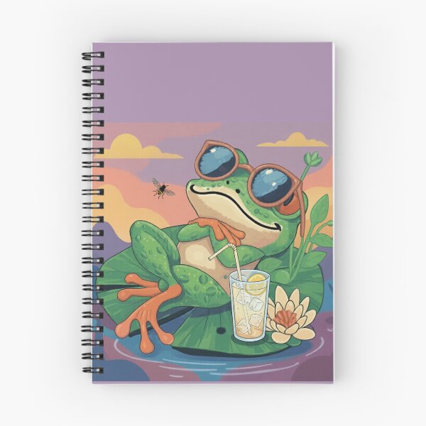 Item preview, Chill Frog: Summer Vibes & Cold Lemonade on a Lily Pad designed and sold by Williams Anderson.