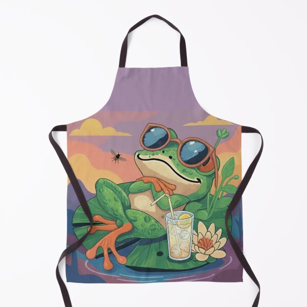 Item preview, Chill Frog: Summer Vibes & Cold Lemonade on a Lily Pad designed and sold by Williams Anderson.