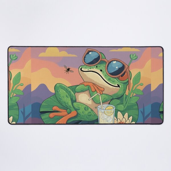 Item preview, Chill Frog: Summer Vibes & Cold Lemonade on a Lily Pad designed and sold by Williams Anderson.