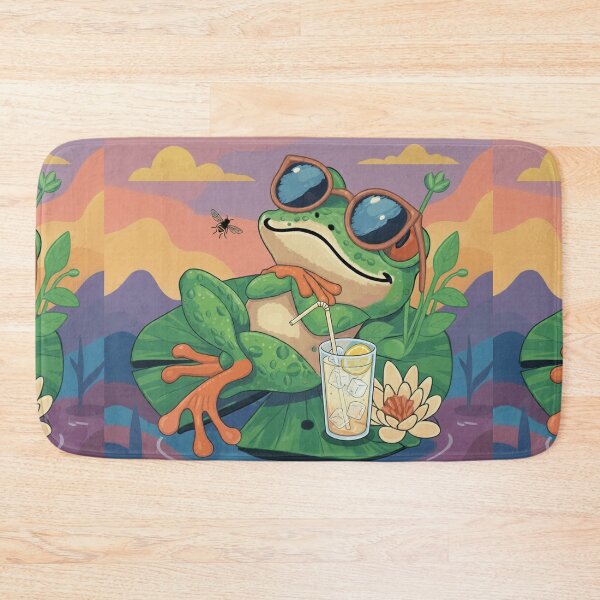 Item preview, Chill Frog: Summer Vibes & Cold Lemonade on a Lily Pad designed and sold by Williams Anderson.