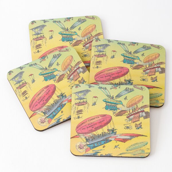 Item preview, Vintage Steampunk Airships – Retro Aviation Illustration designed and sold by drtalha.