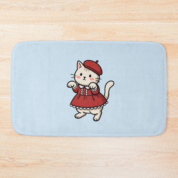 Item preview, cute cat in a red dress designed and sold by aeaeaeae.