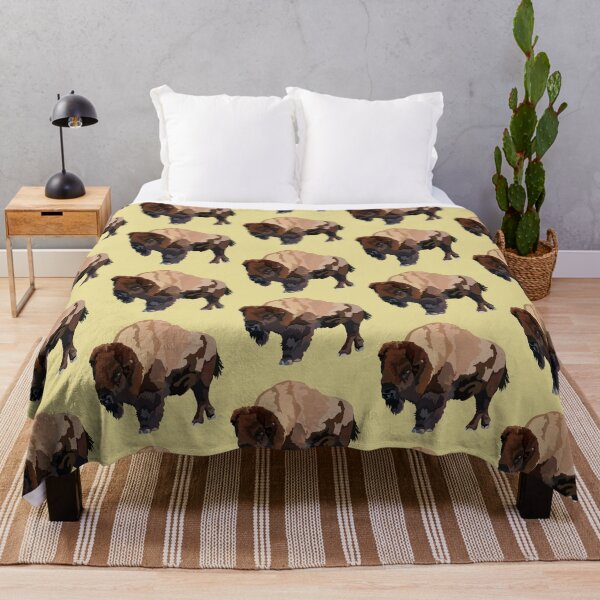 Item preview, B is for Bison,Majestic Bison Illustration – North American Wildlife Art designed and sold by PrettylittlepastelUk.