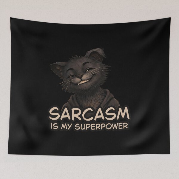 Item preview, Laughing Cat Says Sarcasm Is Superpower designed and sold by Slavic1991.