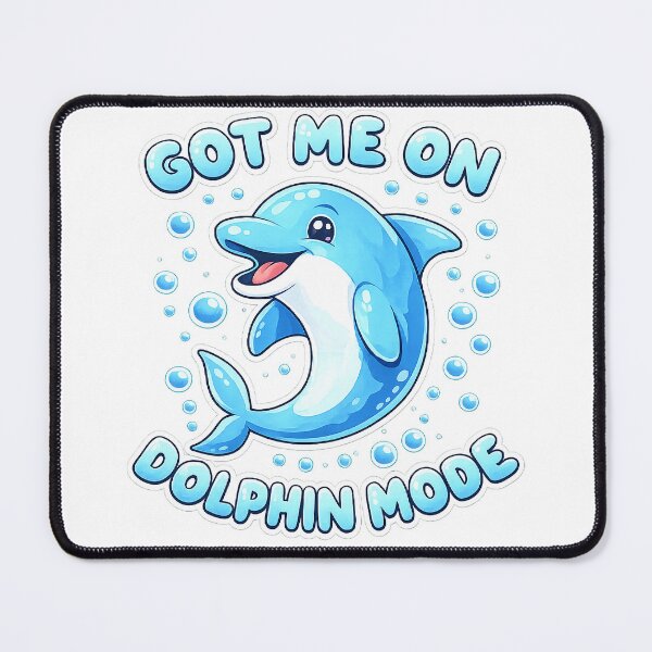 Item preview, Got Me On Dolphin Mode – Funny Cartoon Shirt designed and sold by ClutchCassidyTees.