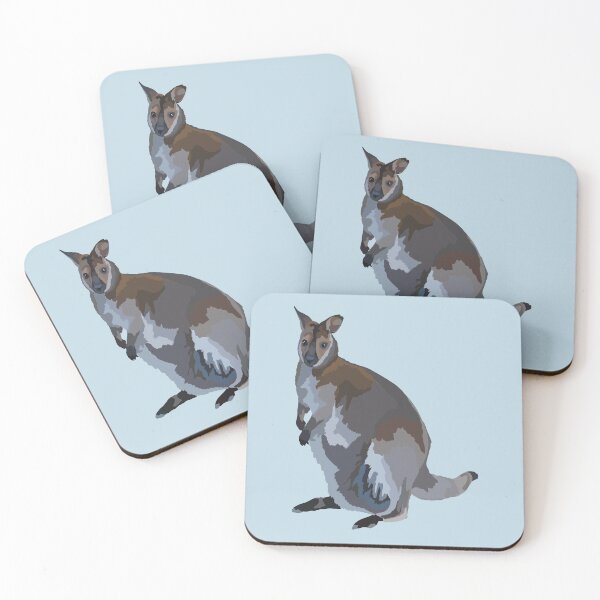 Item preview, W is for Wallaby ,Cute Wallaby Illustration – Australian Wildlife Art designed and sold by PrettylittlepastelUk.
