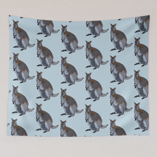 Item preview, W is for Wallaby ,Cute Wallaby Illustration – Australian Wildlife Art designed and sold by PrettylittlepastelUk.