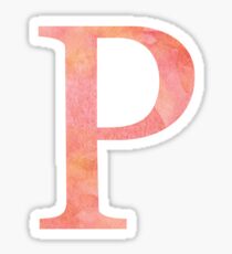 Peach Watercolor Ρ Sticker