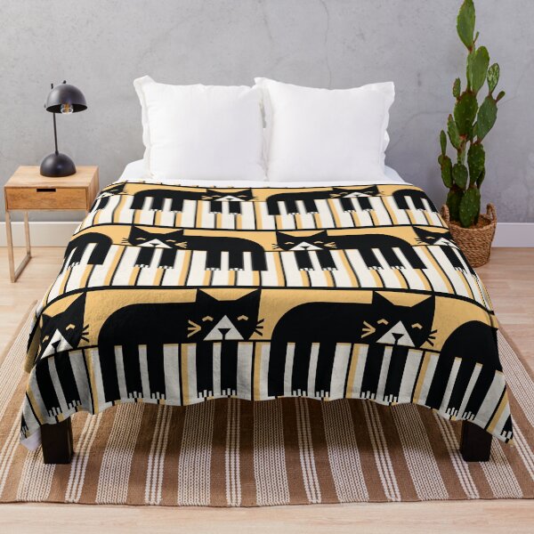 Item preview, Piano musical cat - black natural white and yellow designed and sold by SelmaCardoso.