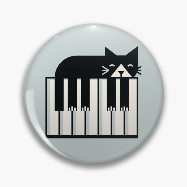 Item preview, Piano musical cat - black natural white and bunny grey designed and sold by SelmaCardoso.