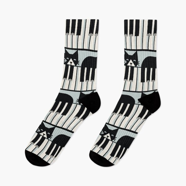 Item preview, Piano musical cat - black natural white and bunny grey designed and sold by SelmaCardoso.