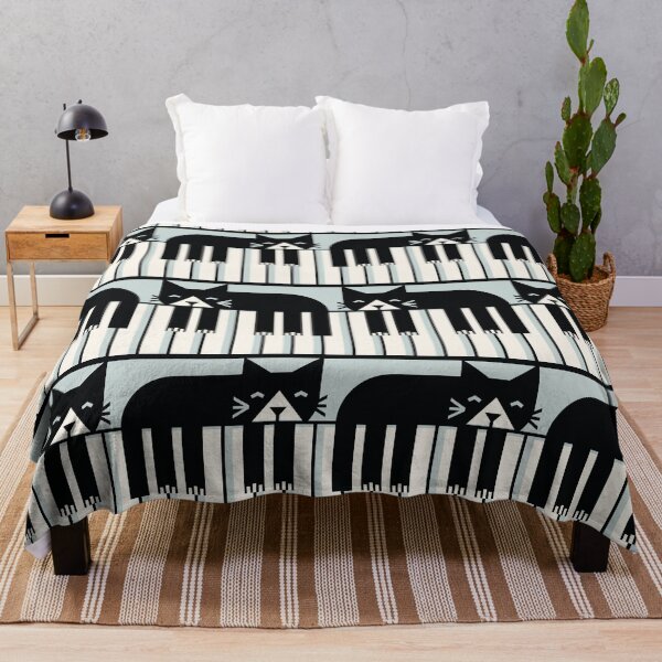 Item preview, Piano musical cat - black natural white and bunny grey designed and sold by SelmaCardoso.