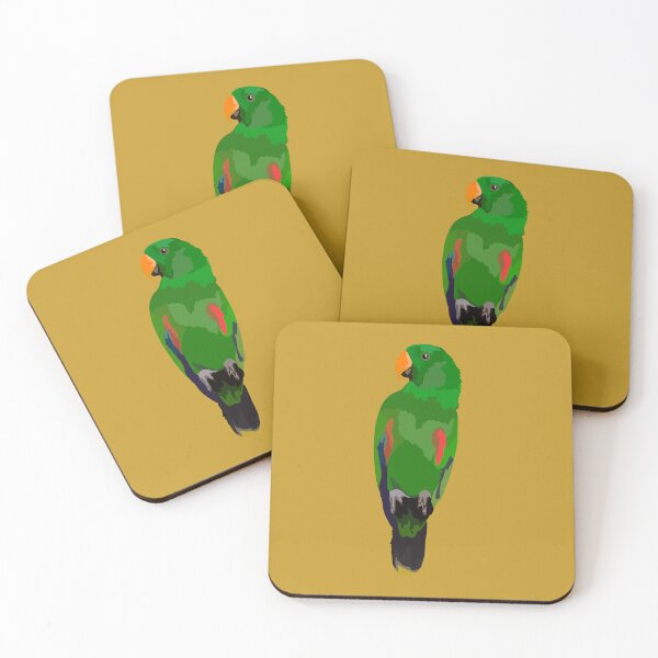 Item preview, E is for Eclectus Parrot ,Eclectus Parrot – Bright and Exotic Tropical Bird Illustration designed and sold by PrettylittlepastelUk.