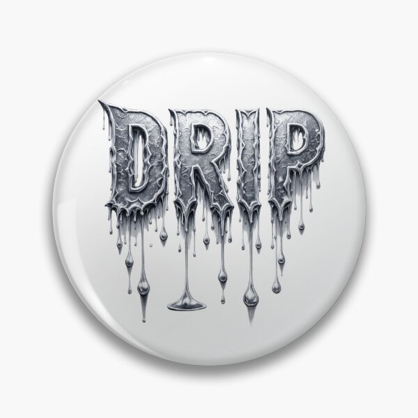 Item preview, Drip Graffiti Text Sticker – Melting Chrome Street Art designed and sold by TaitelCraft.