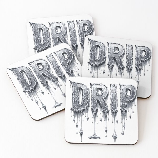 Item preview, Drip Graffiti Text Sticker – Melting Chrome Street Art designed and sold by TaitelCraft.
