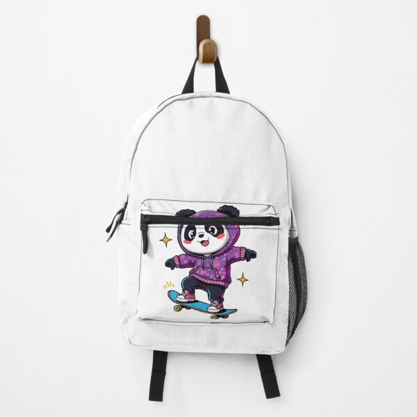 Item preview, Cute Kawaii Panda Riding Neon Skateboard designed and sold by Animepopstudio.