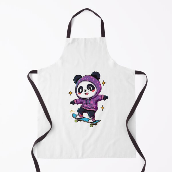 Item preview, Cute Kawaii Panda Riding Neon Skateboard designed and sold by Animepopstudio.