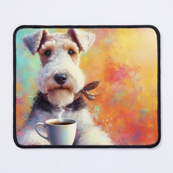 Item preview, Wire Fox Terrier Drinking Coffee: "Wire Fox Terrier Roast” designed and sold by The Coffee Critters.