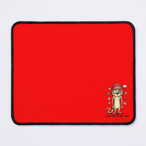 Item preview, Funny Tired Meerkat - I'm Not Sad I'm Just Tired - 90s Retro Cartoon designed and sold by mAXiBoOM.