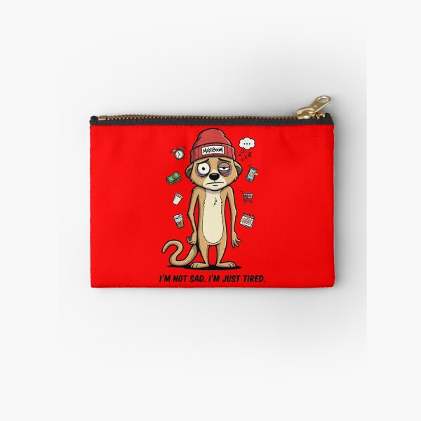 Item preview, Funny Tired Meerkat - I'm Not Sad I'm Just Tired - 90s Retro Cartoon designed and sold by mAXiBoOM.