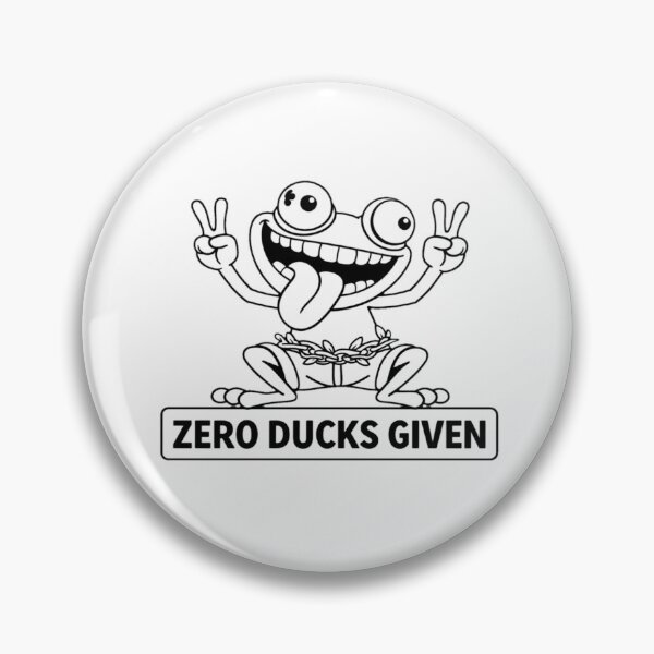 Item preview, Zero Ducks Given – Funny Minimal Frog Cartoon designed and sold by Williams Anderson.