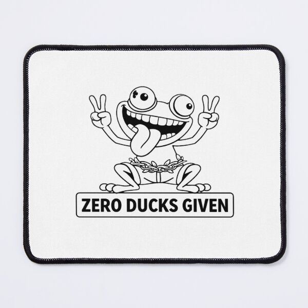 Item preview, Zero Ducks Given – Funny Minimal Frog Cartoon designed and sold by Williams Anderson.