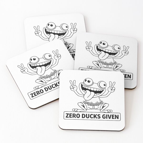 Item preview, Zero Ducks Given – Funny Minimal Frog Cartoon designed and sold by Williams Anderson.