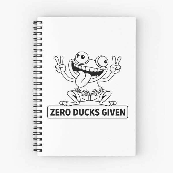 Item preview, Zero Ducks Given – Funny Minimal Frog Cartoon designed and sold by Williams Anderson.