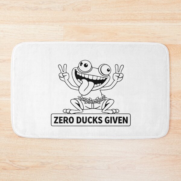 Item preview, Zero Ducks Given – Funny Minimal Frog Cartoon designed and sold by Williams Anderson.