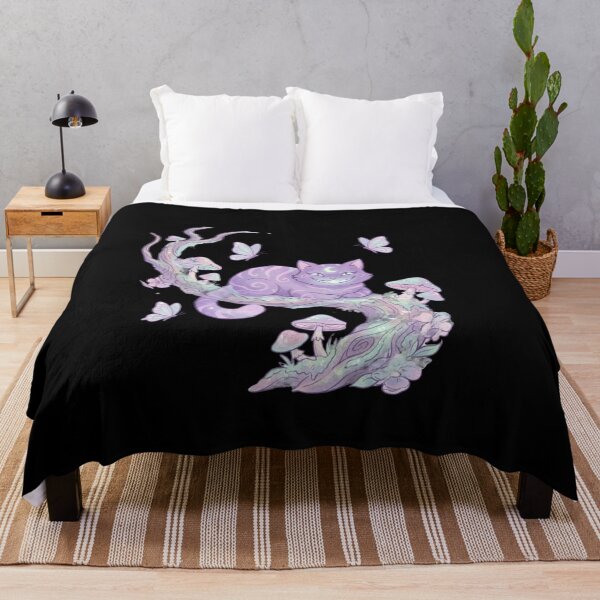 Item preview, Whimsical Purple Fairy Tale Cat on Mossy Branch designed and sold by Rose Collection Shop.