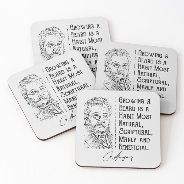 Item preview, Charles Spurgeon Funny Beard Quote designed and sold by Angela Dow.