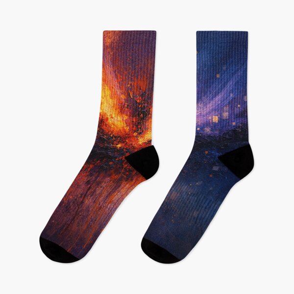 Item preview, Cosmic Ember Burst Abstract Painting designed and sold by Joey Santiago.