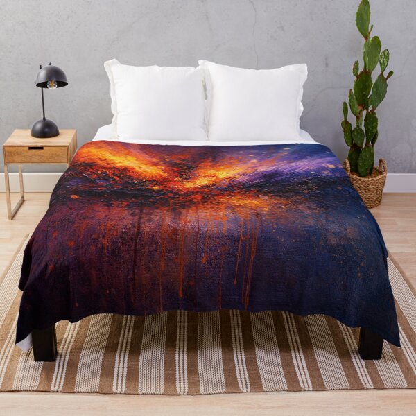 Item preview, Cosmic Ember Burst Abstract Painting designed and sold by Joey Santiago.