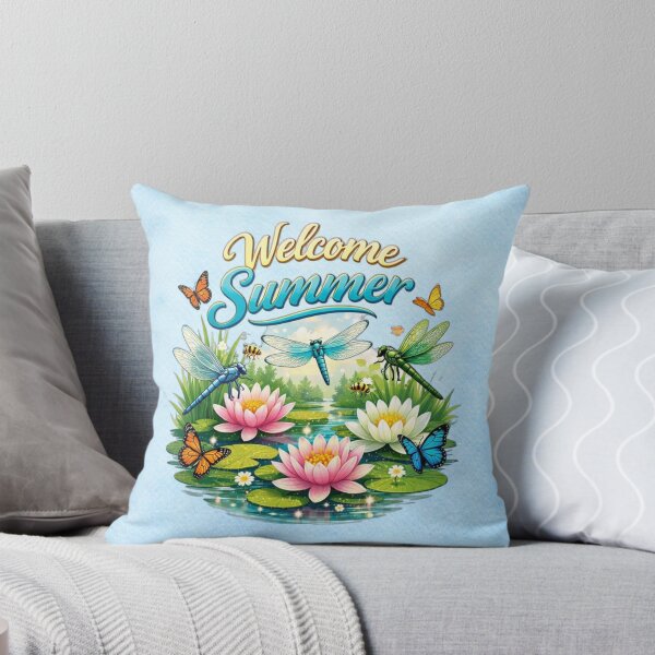 Item preview, Welcome Summer – Water Lilies & Dragonflies designed and sold by MysticOzzy.