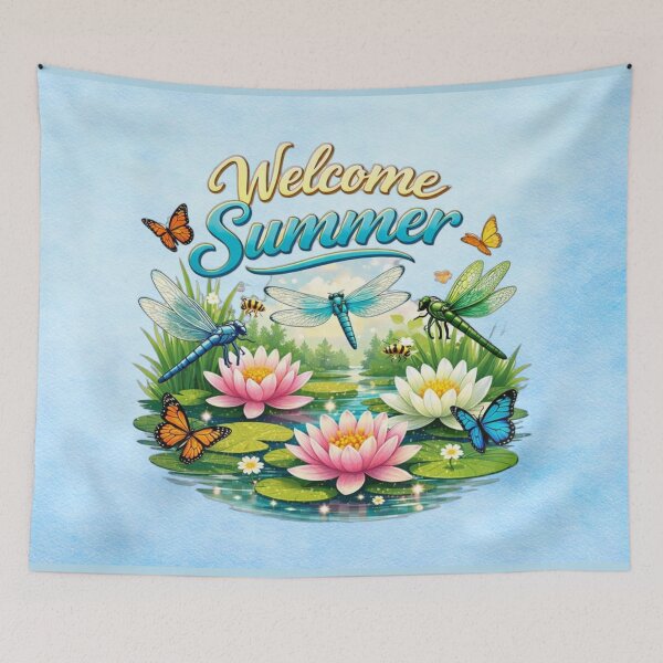 Item preview, Welcome Summer – Water Lilies & Dragonflies designed and sold by MysticOzzy.