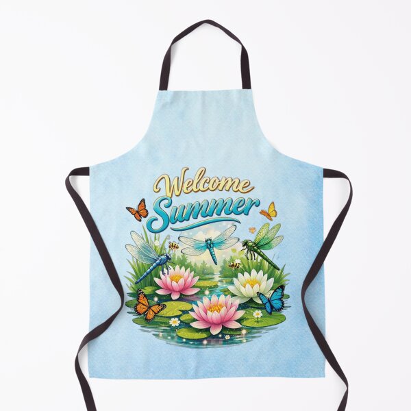 Item preview, Welcome Summer – Water Lilies & Dragonflies designed and sold by MysticOzzy.