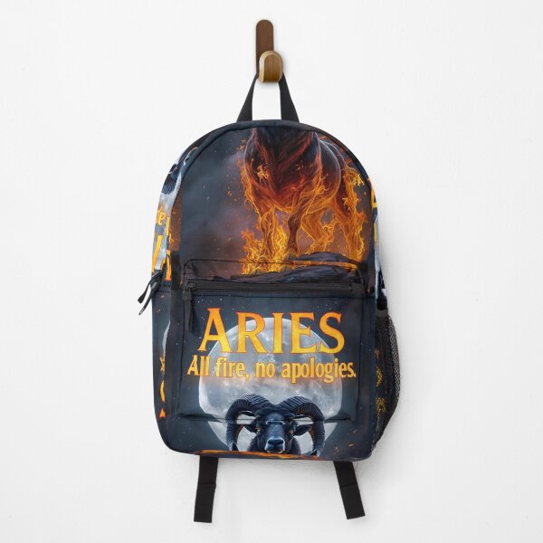 Item preview, Aries All Fire No Apologies Ram Moon Art designed and sold by Zodiac Celestial Art.