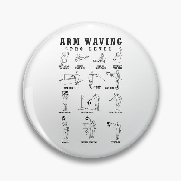 Item preview, Soccer Player Funny Referee Pro Level Arm Waving Diagram designed and sold by GrandeDuc.