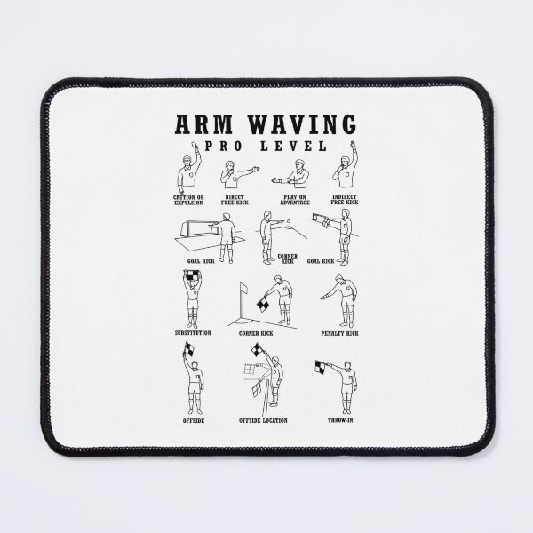 Item preview, Soccer Player Funny Referee Pro Level Arm Waving Diagram designed and sold by GrandeDuc.