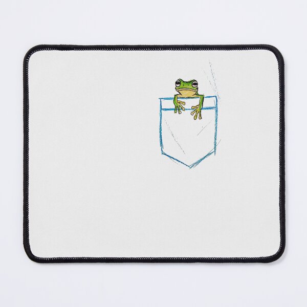 Item preview, Cute Frog in a Pocket Hand-Drawn Goblincore Aesthetic Green Tree Frog Illustration designed and sold by PixelQ.