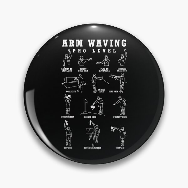 Item preview, Soccer Player Funny Referee Pro Level Arm Waving Diagram designed and sold by GrandeDuc.