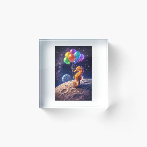 Item preview, Seahorse Party on the Moon designed and sold by Olabiz1.