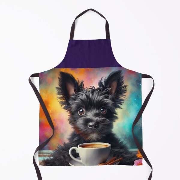 Item preview, Black Yorkshire Terrier Drinking Coffee: “Yorkie Roast” designed and sold by The Coffee Critters.