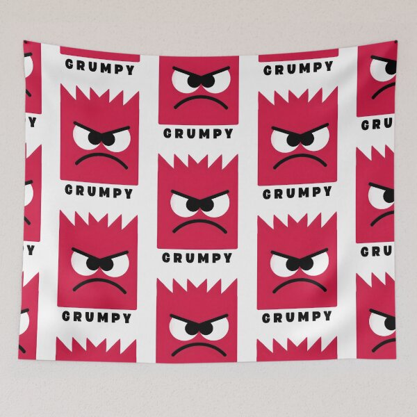 Item preview, Cute Red Grumpy Character Cartoon designed and sold by Cute Mee .