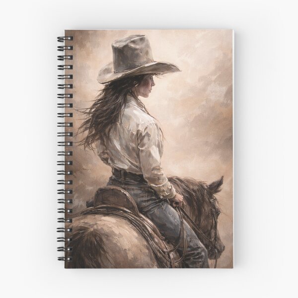 Item preview, Frontier Grace — Western Cowgirl Portrait designed and sold by SarahRoseZenaun.