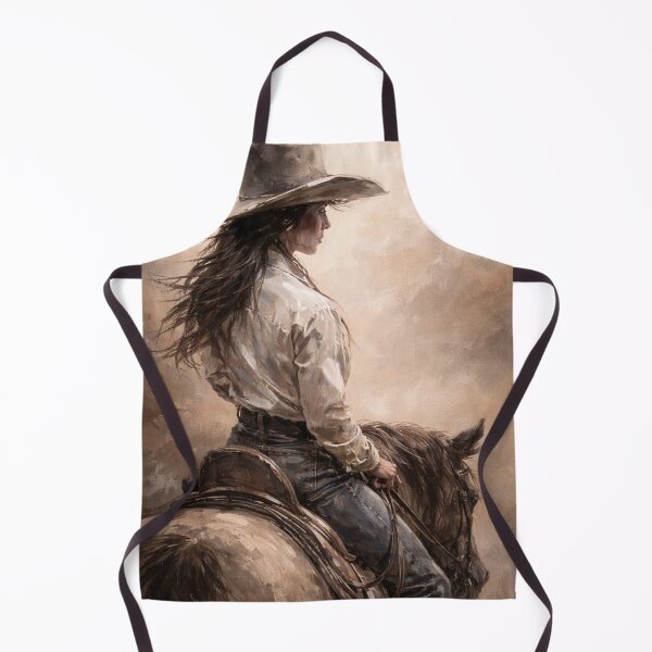 Item preview, Frontier Grace — Western Cowgirl Portrait designed and sold by SarahRoseZenaun.