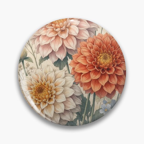 Item preview, Vintage Dahlia Botanical Illustration designed and sold by Rutvain.