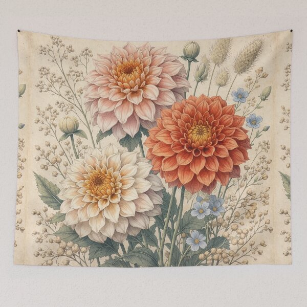 Item preview, Vintage Dahlia Botanical Illustration designed and sold by Rutvain.