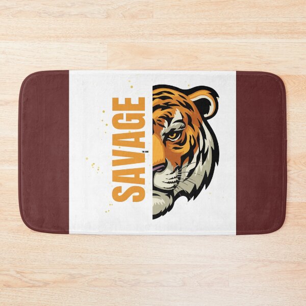 Item preview, Savage Tiger King - Half Face Typography Art designed and sold by Almasarij.